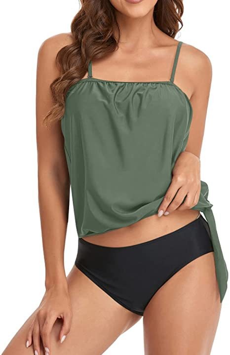 Tops - Tankini Kadın Bikini Crop Top Spagetti