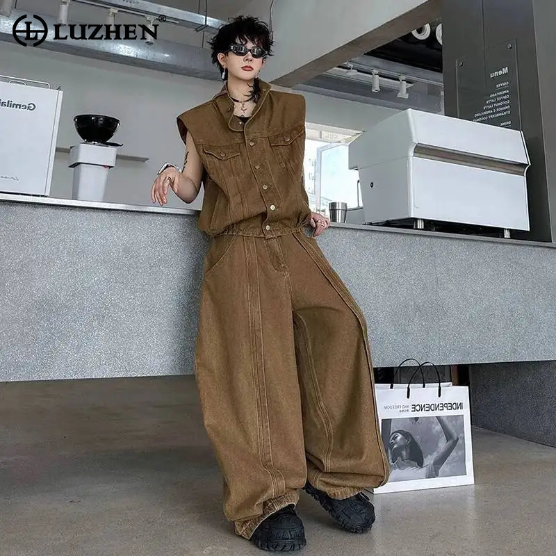 Jeans - LUZHEN Denim 2026 Yazlık Düz Renk
