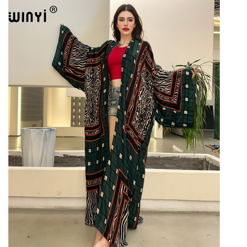 Boho Summer Beach Maxi Dress - WINYI kimono seksi yaz 2025, kadın