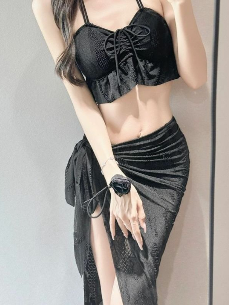 Tops - Bayanlar Çiçekli İki Parçalı Mayo Moda