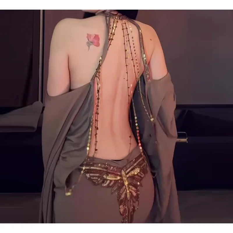 Avrupa Amerikan Sıcak Kadın El - Y2K Backless Halter Mini Dress incelemesi ve fiyatı