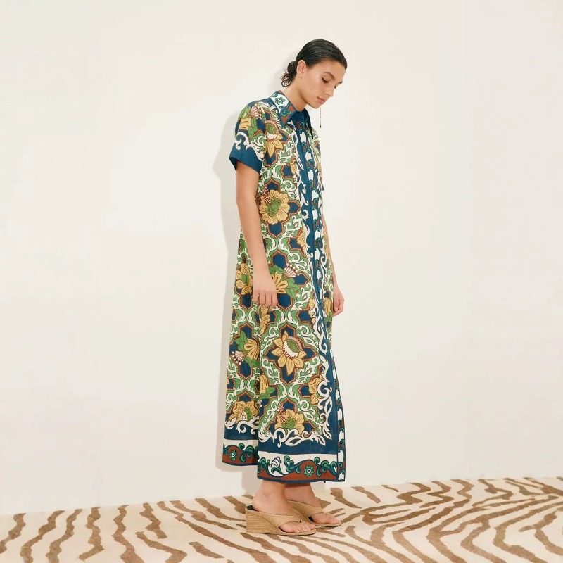2026 Sonbahar Yeni Orijinal Mo - Casual Loose Linen Shirt Dress incelemesi ve fiyatı
