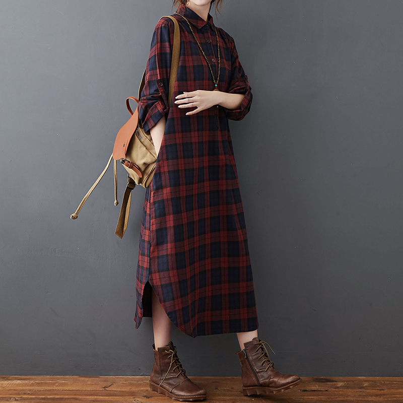 Pamuklu Keten Elbise Kadın Son - Casual Loose Linen Shirt Dress incelemesi ve fiyatı