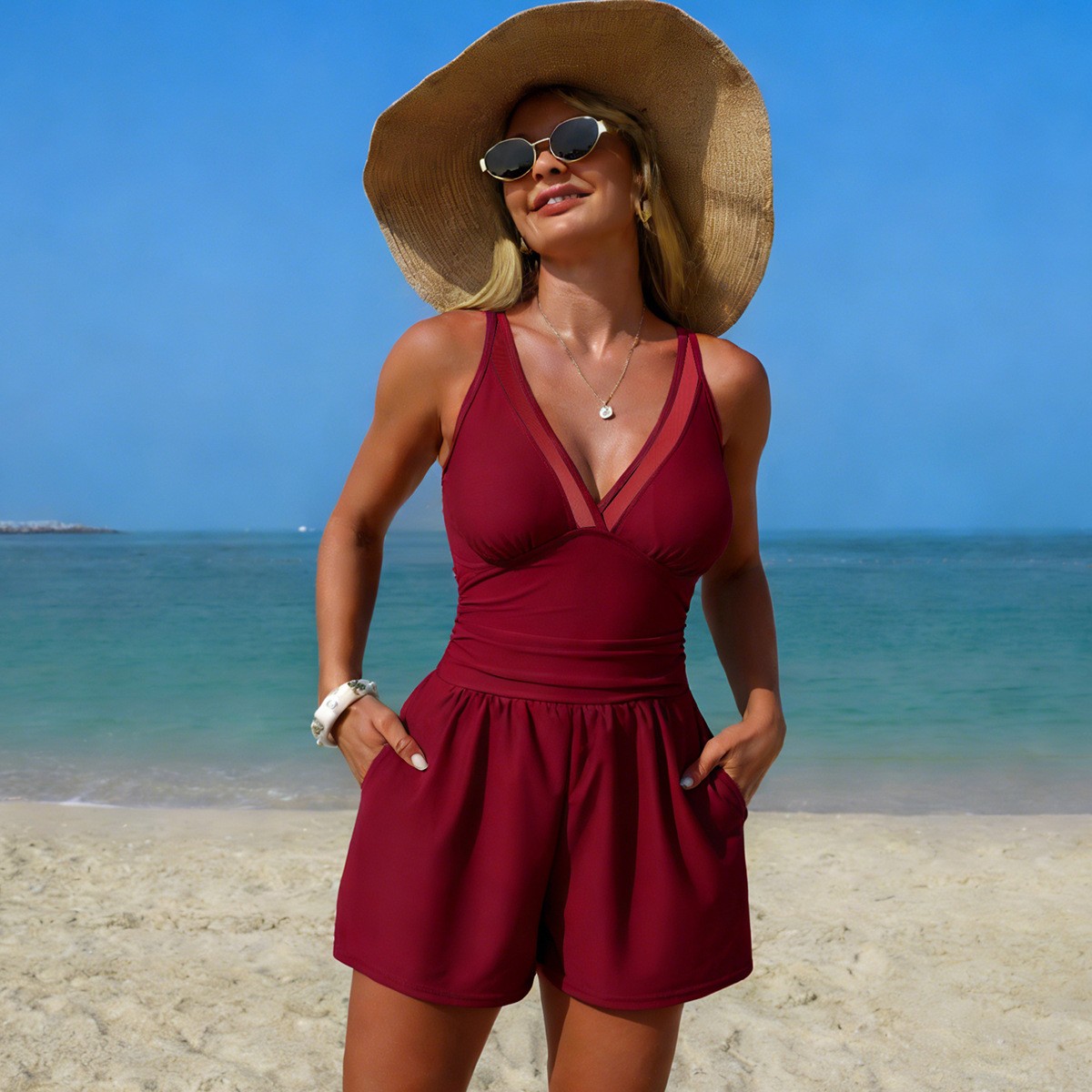 Siyah Düz Renk Kolsuz V Yaka M - Swimwear incelemesi ve fiyatı