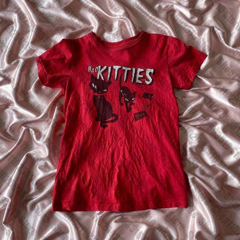 Y2K Grunge Cyber Goth Tee Vint - Y2K Graphic Baby Tee Crop incelemesi ve fiyatı