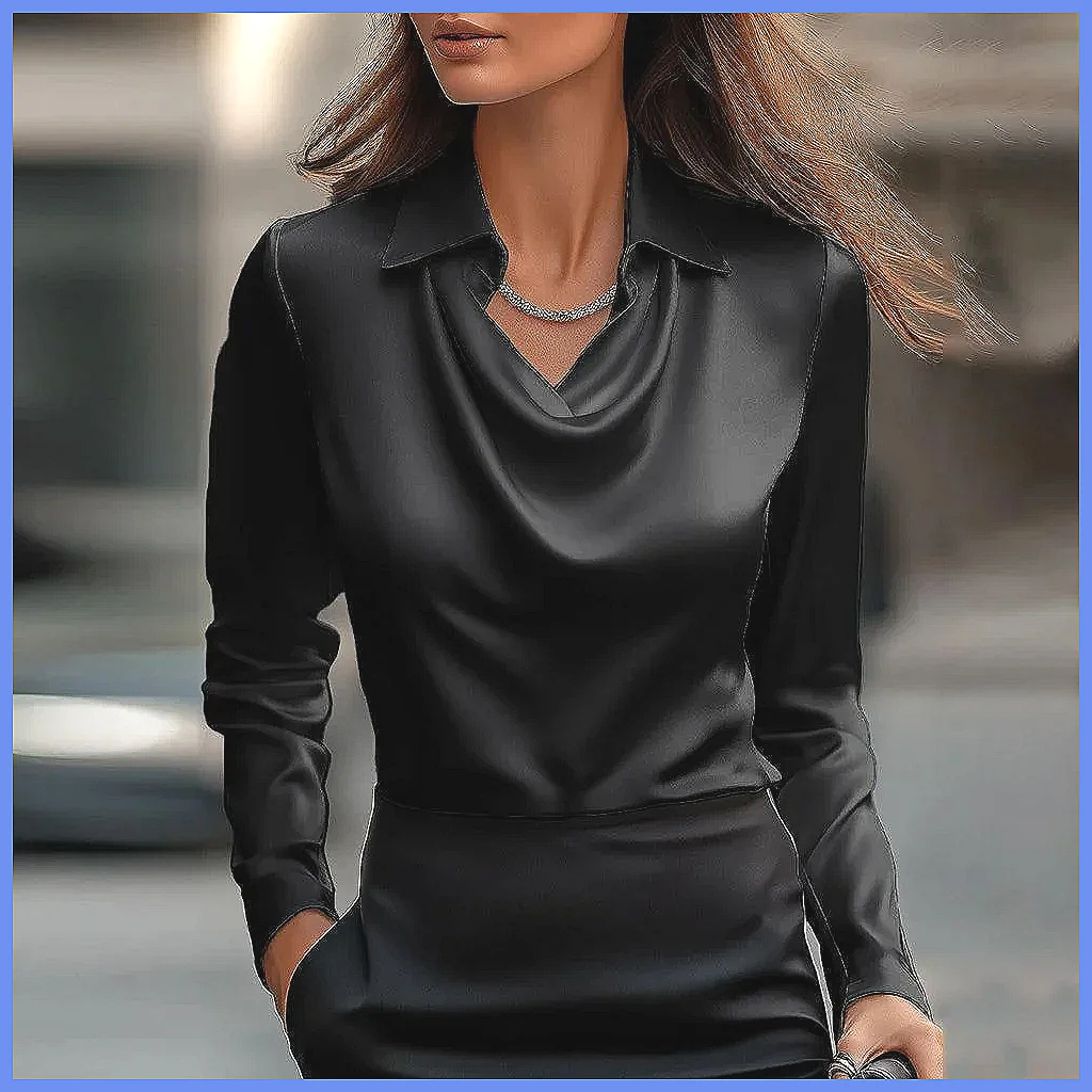 Vintage Saten Bluz Kadın Uzun  - Blouses incelemesi ve fiyatı