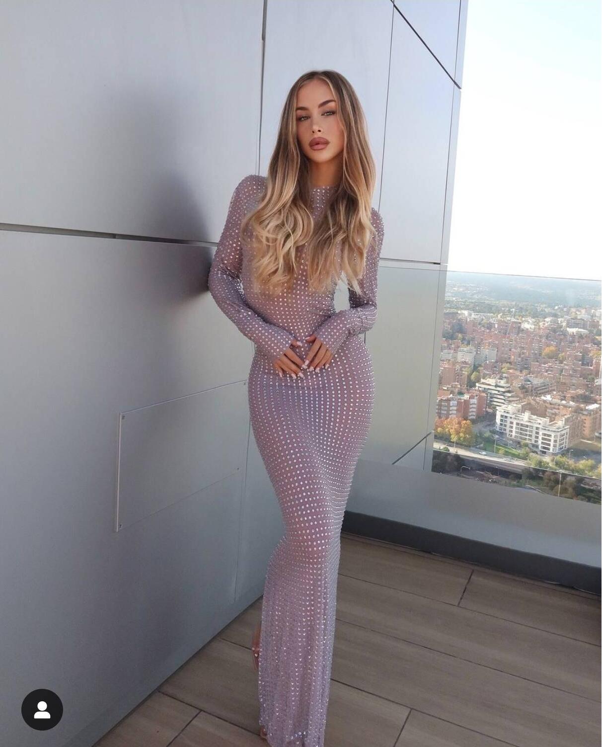 2025 Yeni Şeffaf Fotoğraf Çeki - Sparkly Rhinestone Club Party Dress incelemesi ve fiyatı