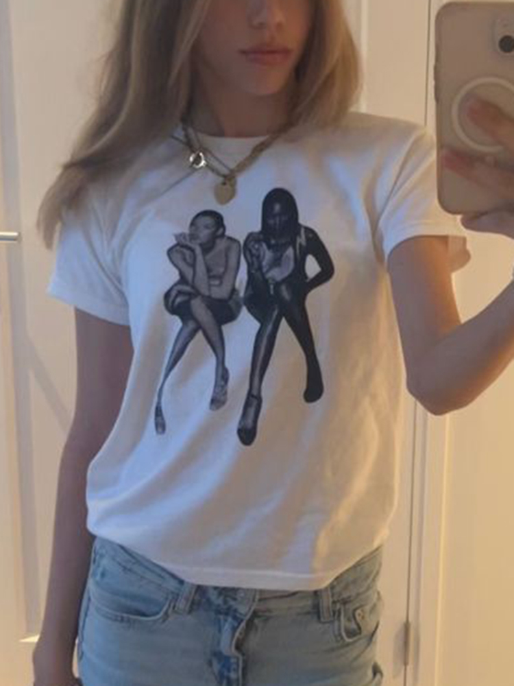 Estetik yaz bebek Tee Streetwe - Y2K Graphic Baby Tee Crop incelemesi ve fiyatı