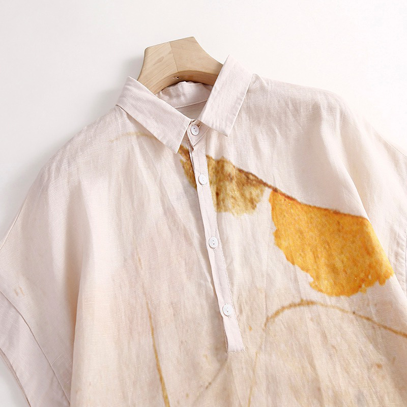 Günlük Pamuklu Keten Gömlek El - Casual Loose Linen Shirt Dress incelemesi ve fiyatı